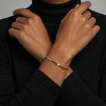 Pulseira Plaquinhas Redondas Achatadas Banhado a Ouro 18K - Modelo Humana 1