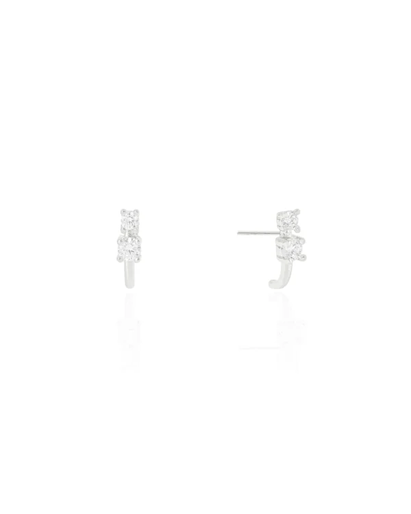 Brinco Pontos de Luz Quadrado Cristal 1,6 mm - Foto 2