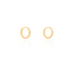 Brinco Argola Click Lisa 1,1 cm Banhado a Ouro 18K - Foto 2