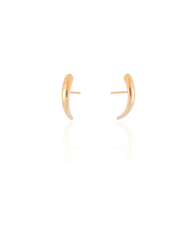 Ear Hook Liso Banhado a Ouro 18K - Foto 2