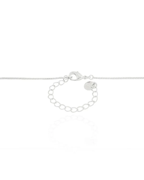 Colar Veneziana Pingente Orgânico com Pedra Cristal - 45 cm - Foto 6